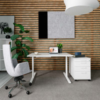 T-EASY Desk | 1200 - 1800 mm, electrified, white