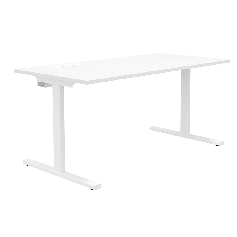 T-EASY Schreibtisch | 1200 - 1800 mm, elektrifiziert, Weiß - 1 Main Image