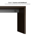 BRALCO SILE Schreibtisch mit Anbautisch | 1800 - 2000 mm, Winkelschreibtisch, Kabelkanal, Wangengestell, Nussbaum - 9 Thumbnail Image