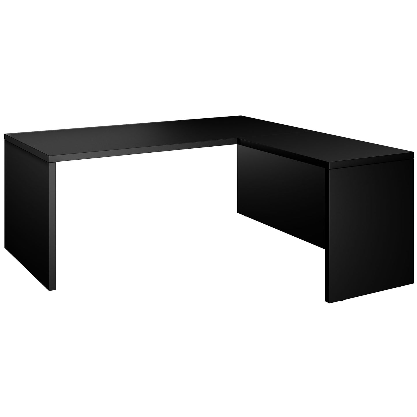 BRALCO SILE desk with extension table | 1800 - 2000 mm, angle desk, cable duct, side frame, black