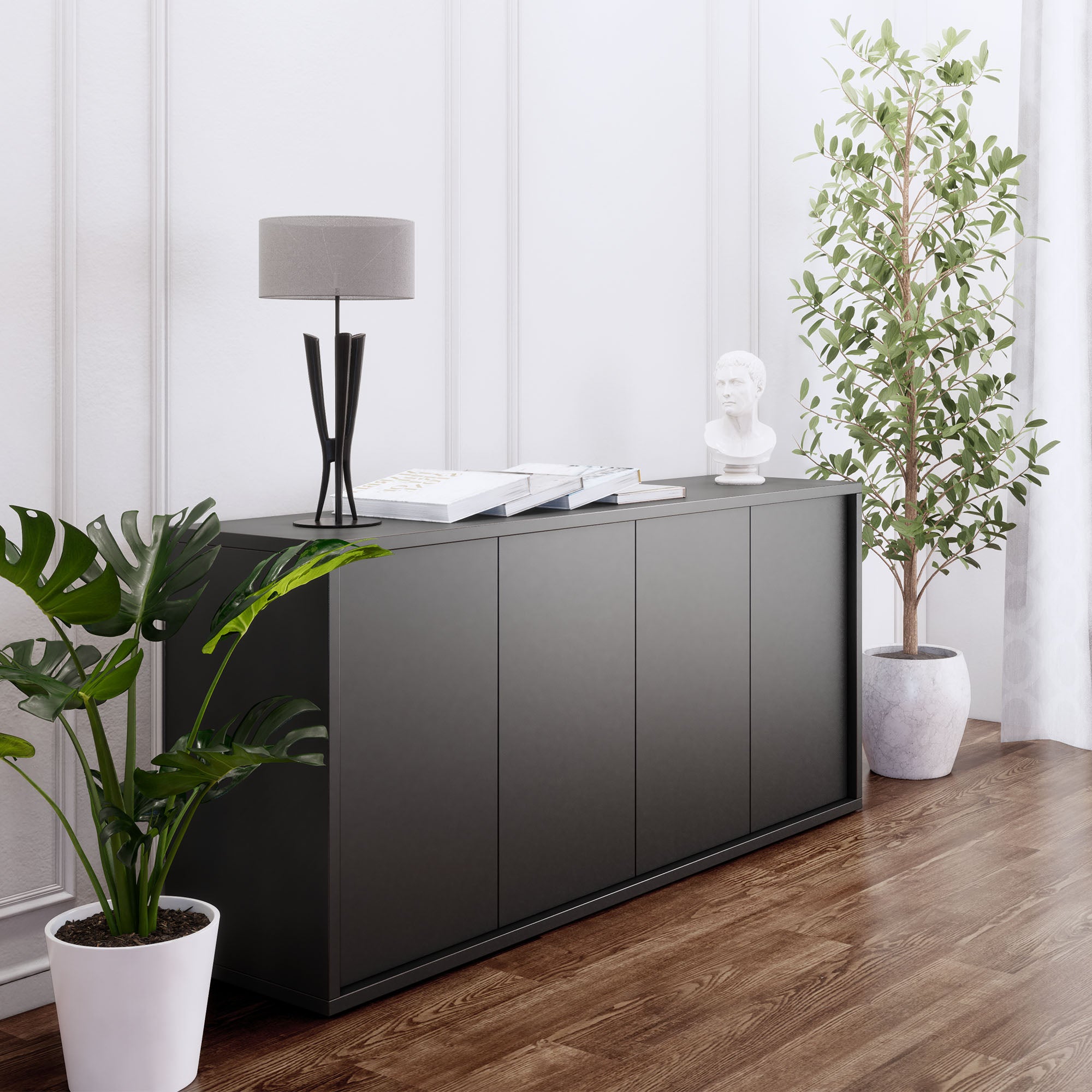 NOVA sideboard | 2 OH, 1615 x 750 mm, anthracite