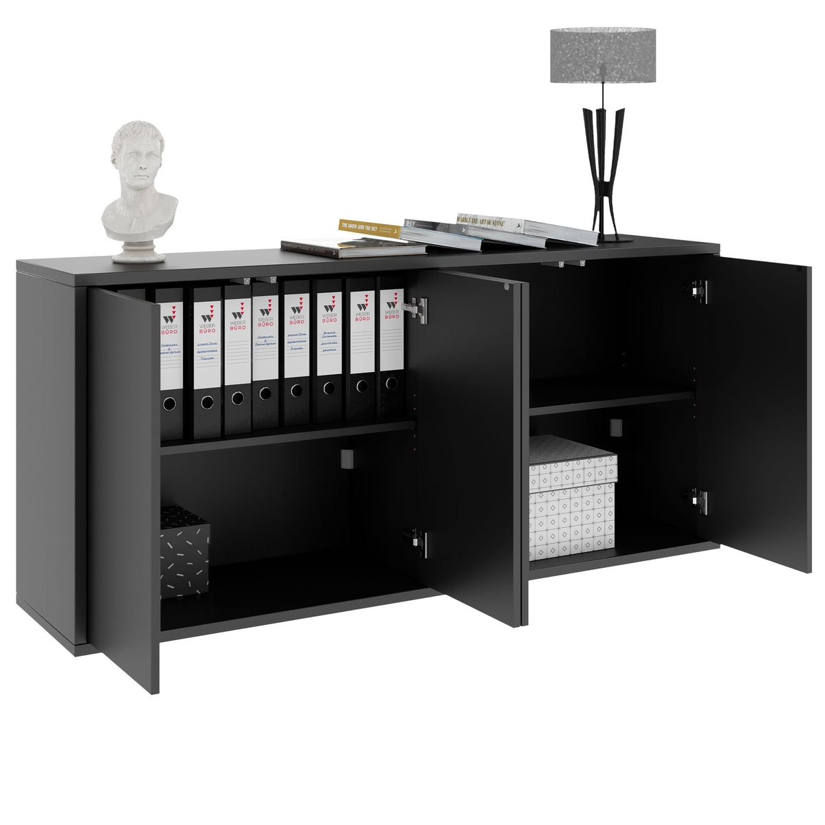 NOVA Sideboard | 2 OH, 1615 x 750 mm, Anthrazit - 9 Lightbox Main Image