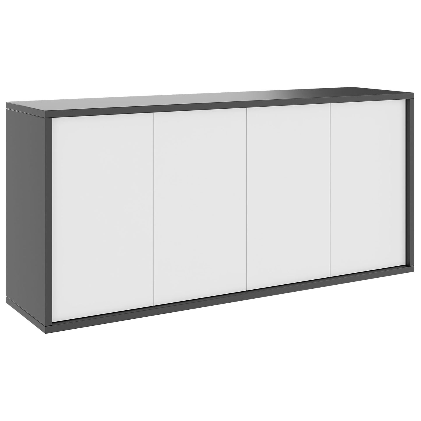 NOVA Sideboard | 2 OH, 1615 x 750 mm, Anthrazit / Weiß