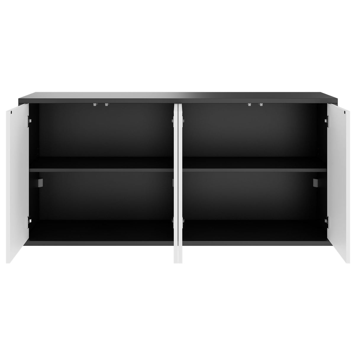 NOVA Sideboard | 2 OH, 1615 x 750 mm, Anthrazit / Weiß - 13 Lightbox Main Image