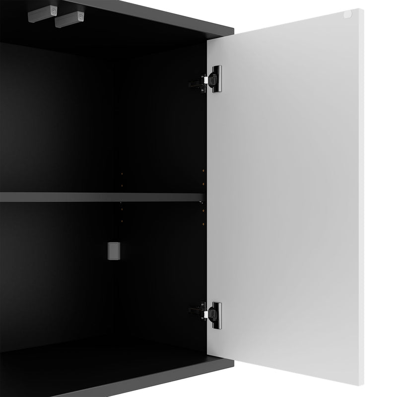 NOVA Sideboard | 2 OH, 1615 x 750 mm, Anthrazit / Weiß - 15 Main Image