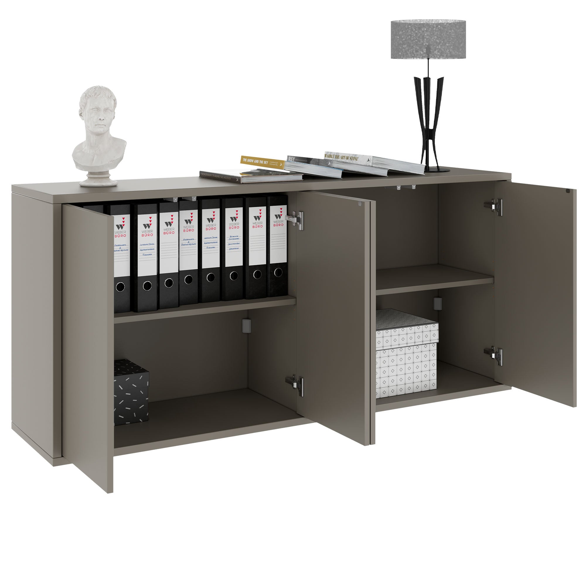 NOVA Buffet | 2 oh, 1615 x 750 mm, gris cubanite