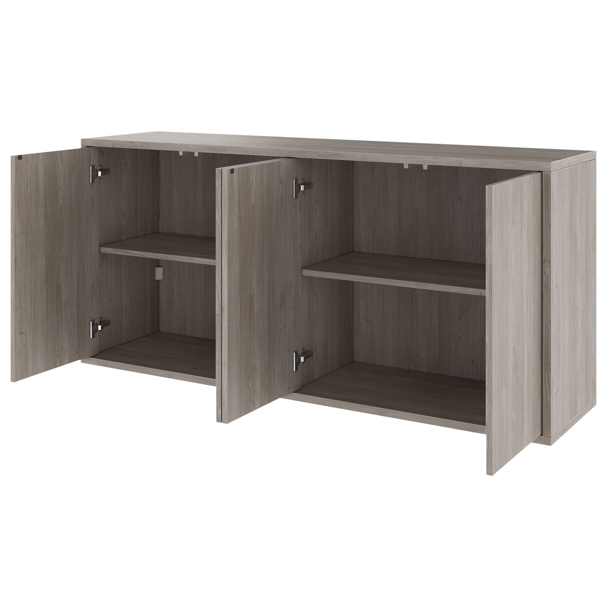 NOVA Credenza | 2 OH, 1615 x 750 mm, rovere nordico grigio  - 14 Lightbox Main Image