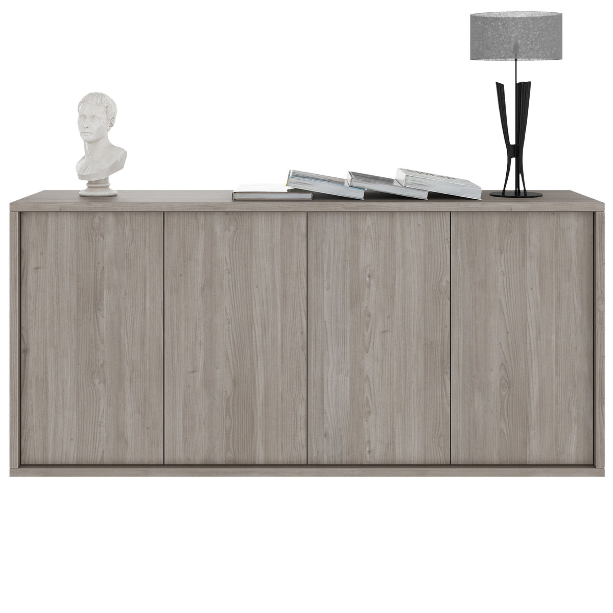 NOVA Credenza | 2 OH, 1615 x 750 mm, rovere nordico grigio  - 8 Lightbox Main Image