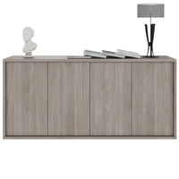 NOVA sideboard | 2 OH, 1615 x 750 mm, gray northern oak