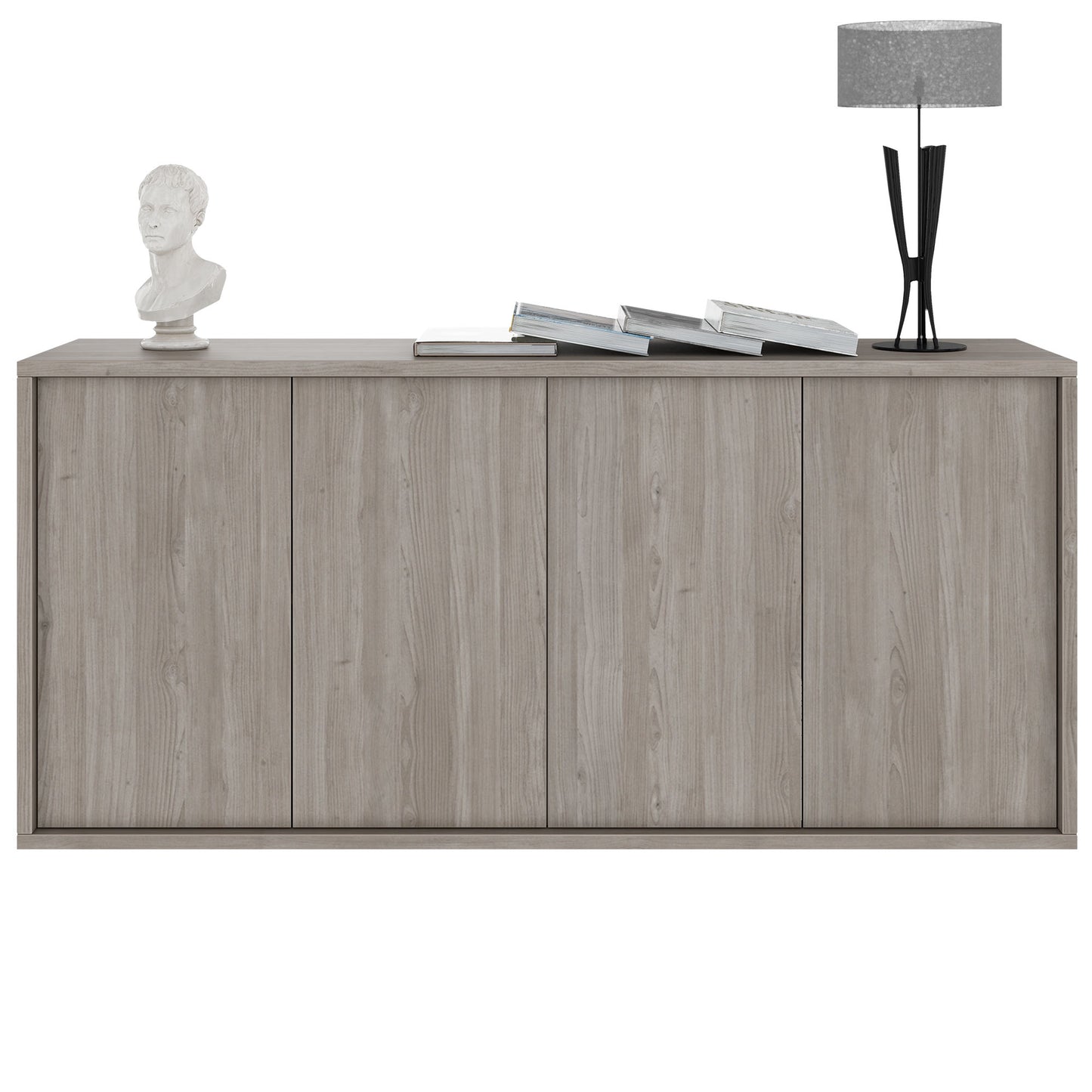 NOVA Sideboard | 2 OH, 1615 x 750 mm, Nordeiche grau