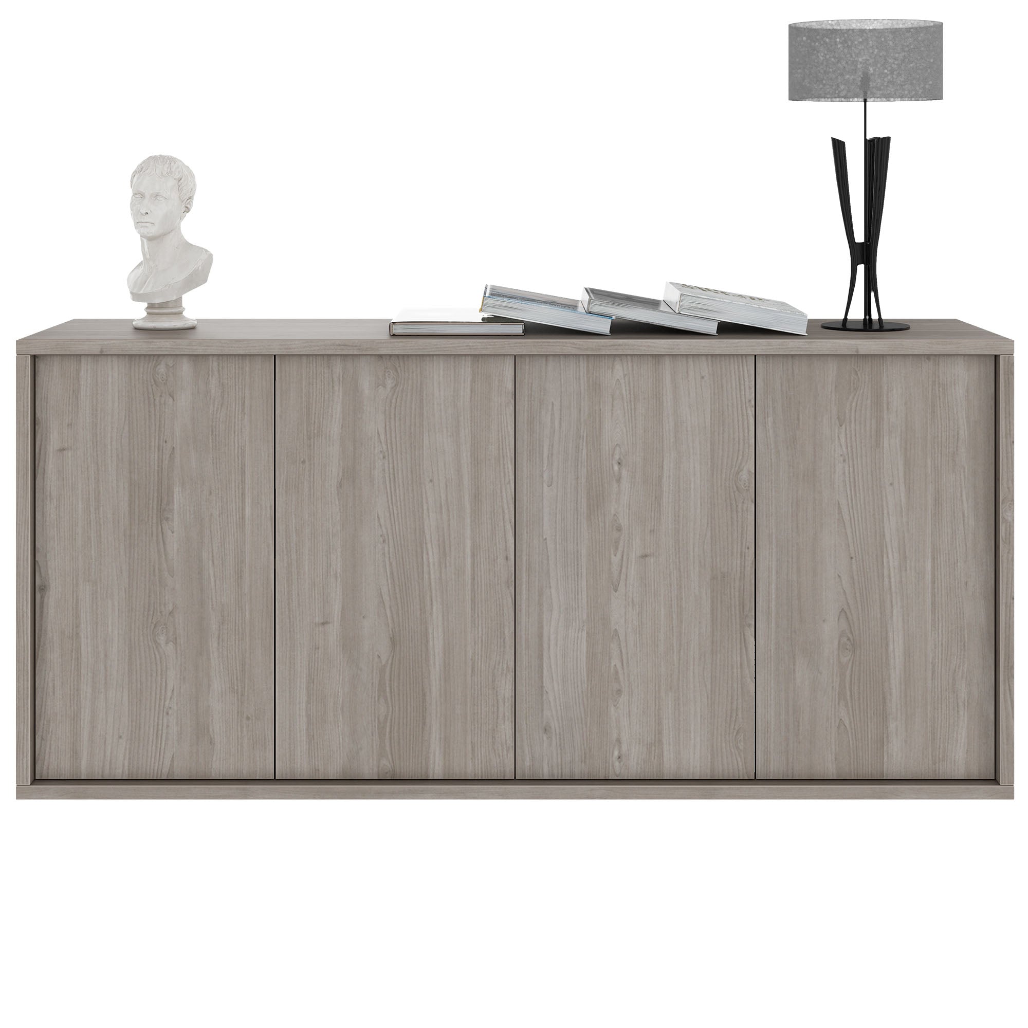 NOVA Sideboard | 2 OH, 1615 x 750 mm, Nordeiche grau