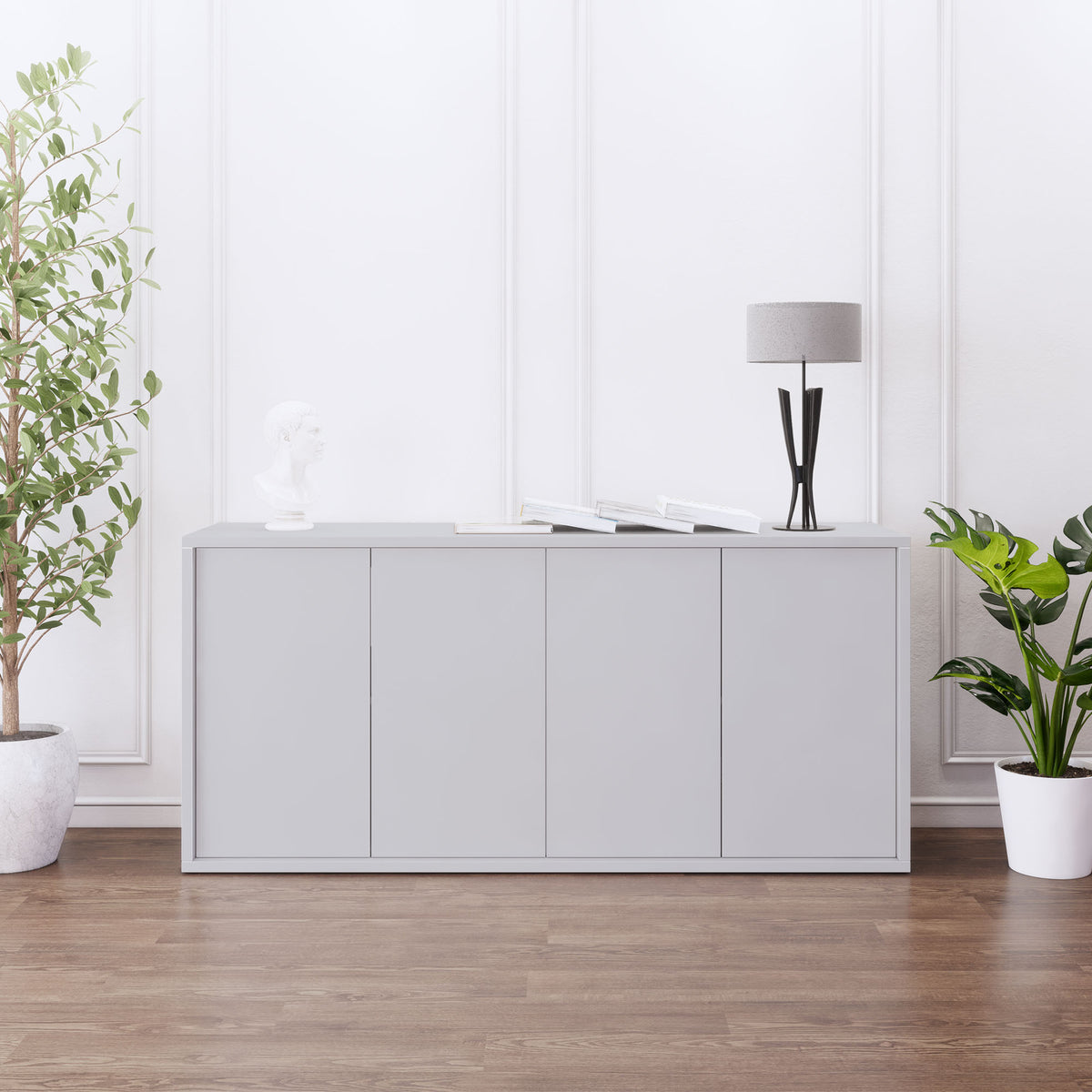NOVA Sideboard | 2 OH, 1615 x 750 mm, Perlgrau - 2 Lightbox Main Image