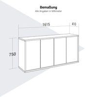 NOVA sideboard | 2 OH, 1615 x 750 mm, pearl gray