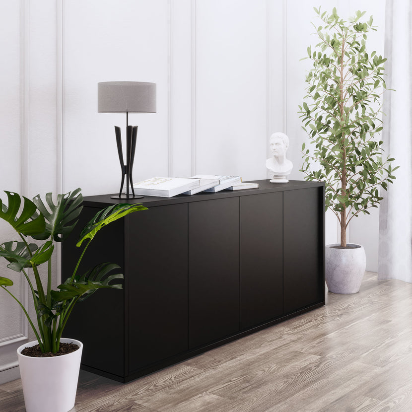 NOVA Sideboard | 2 OH, 1615 x 750 mm, Schwarz