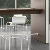 MOON WOOD Sgabello da bar | Frame di coppia | Guscio di sedile MDF | Frame metallico | Impilabile