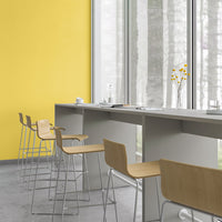 MOON WOOD Sgabello da bar | Frame di coppia | Guscio di sedile MDF | Frame metallico | Impilabile