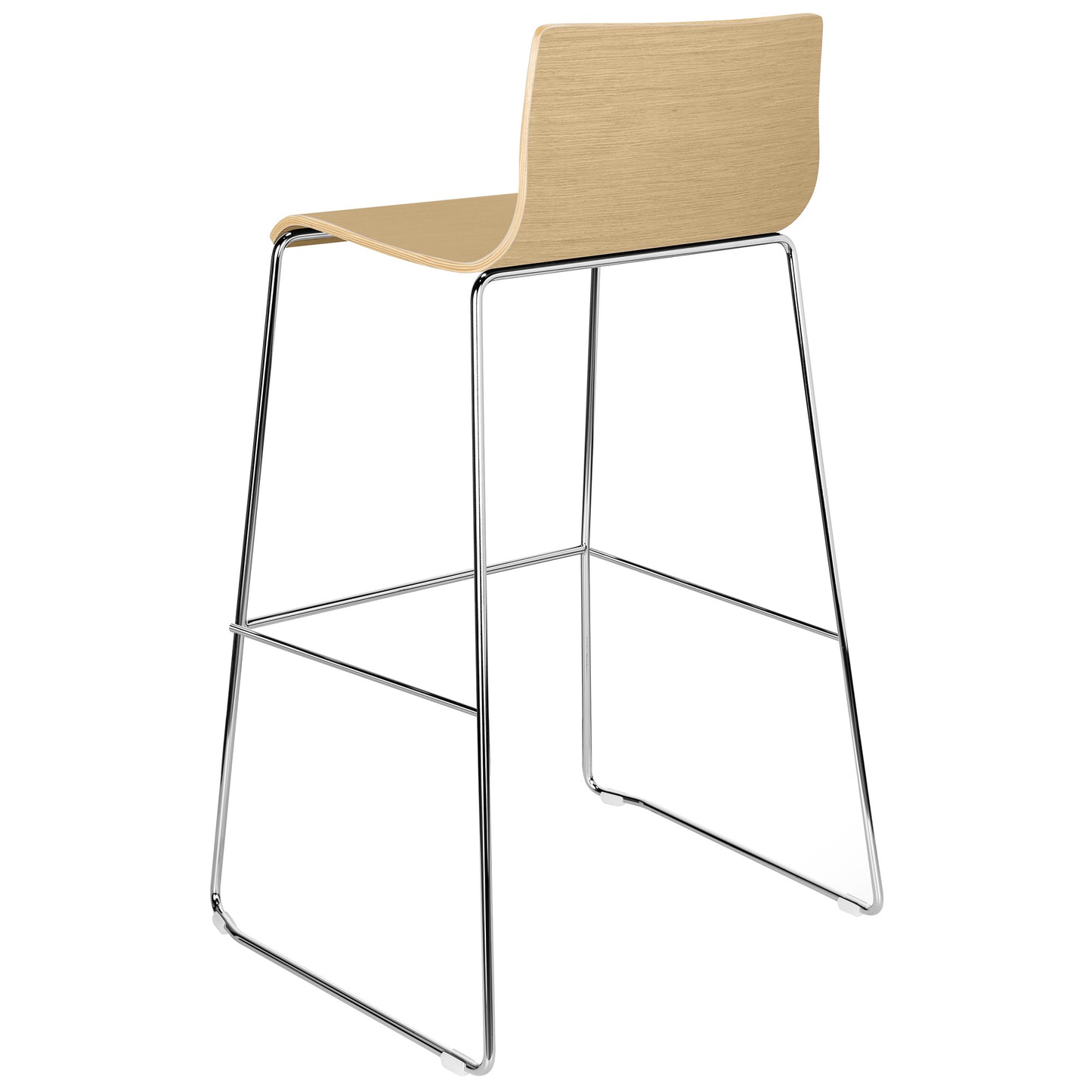 MOON WOOD Sgabello da bar | Frame di coppia | Guscio di sedile MDF | Frame metallico | Impilabile