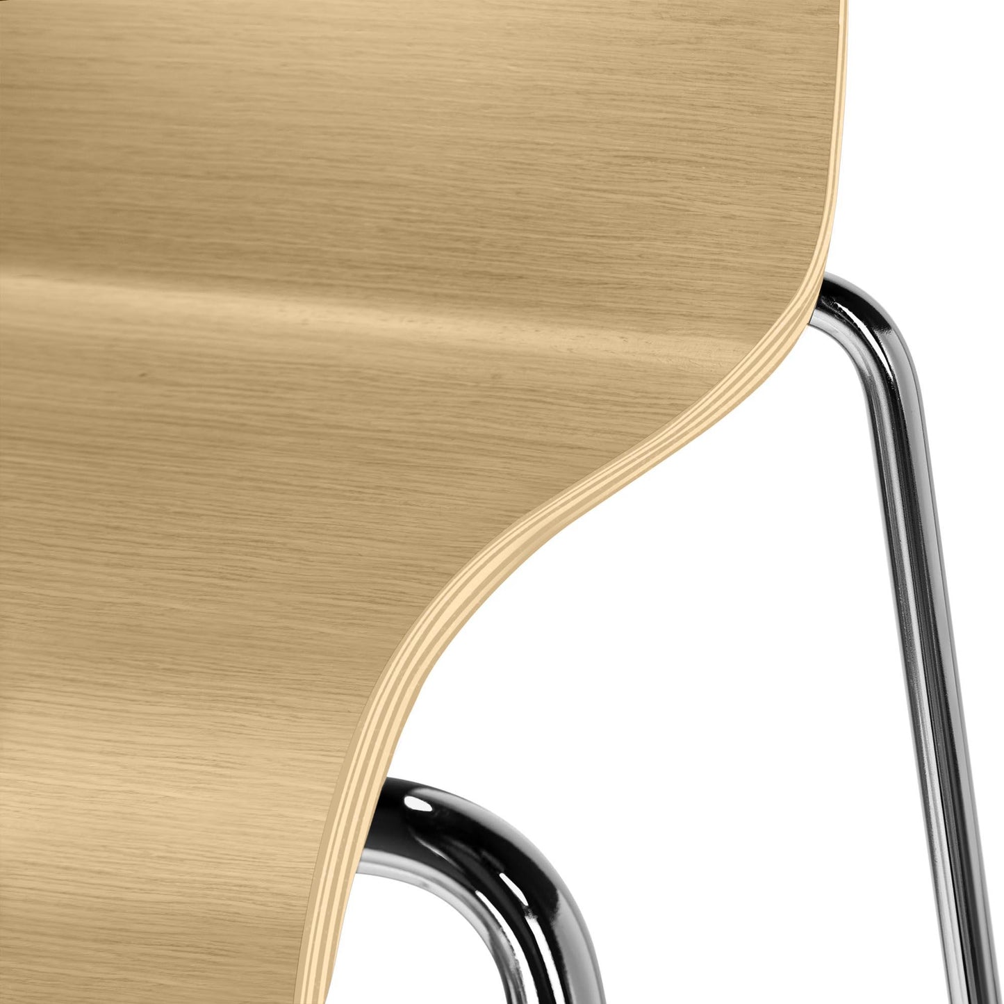 MOON WOOD Sgabello da bar | Frame di coppia | Guscio di sedile MDF | Frame metallico | Impilabile