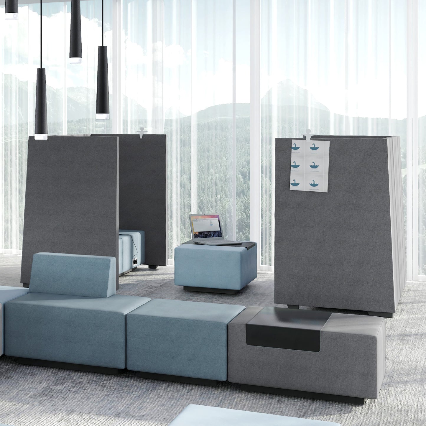 JAZZ SILENT SEATING | Lounge-System, Wollbezüge VELITO / SYNERGY