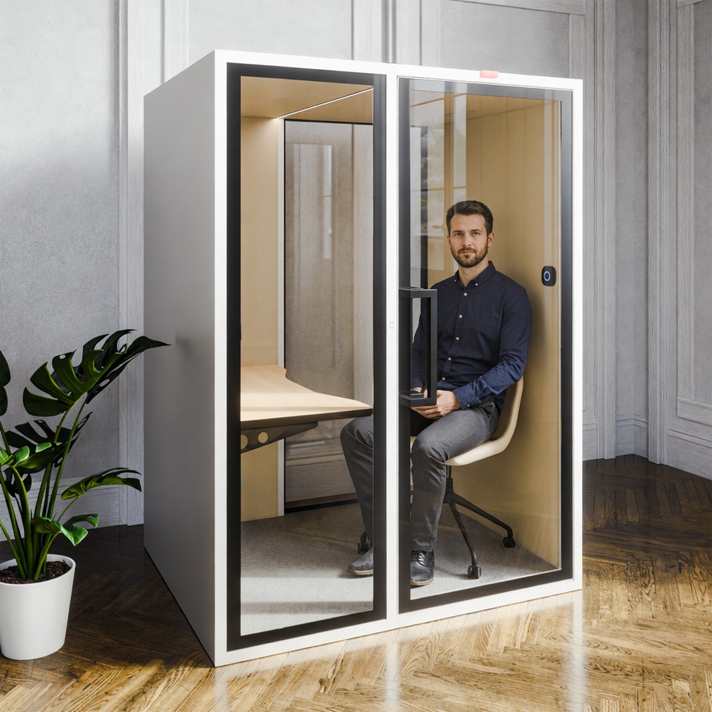 Soundbox ART M Telefonbox | Raum-in-Raum, Schallschutz Klasse A, Für 1 Person