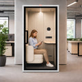 Cabine téléphonique Soundbox ART POD SM | Espace dans l'espace, isolation acoustique de classe A, pour 1 personne - 9 Thumbnail Image