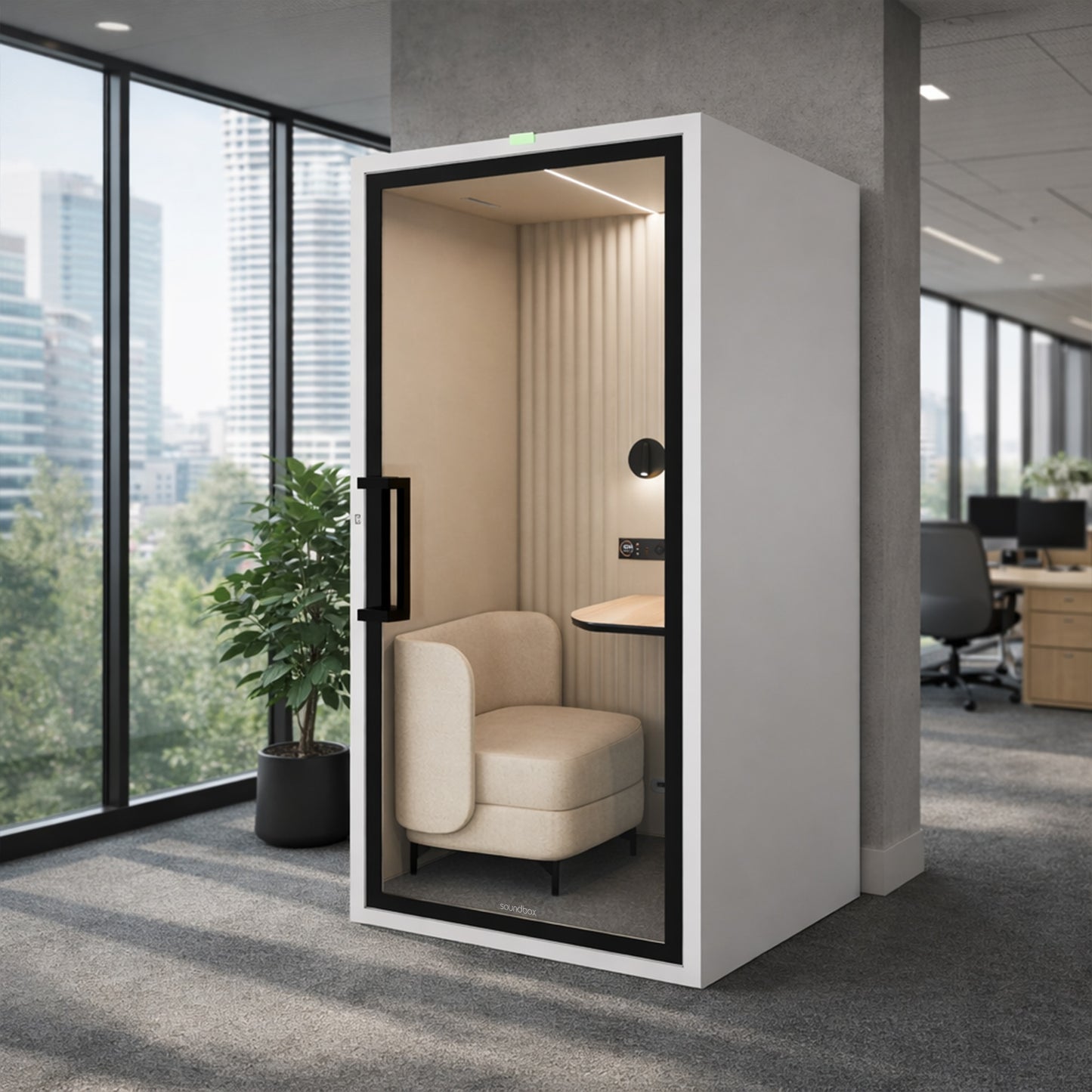 Soundbox ART SM Telefonbox | Raum-in-Raum, Schallschutz Klasse A, Für 1 Person