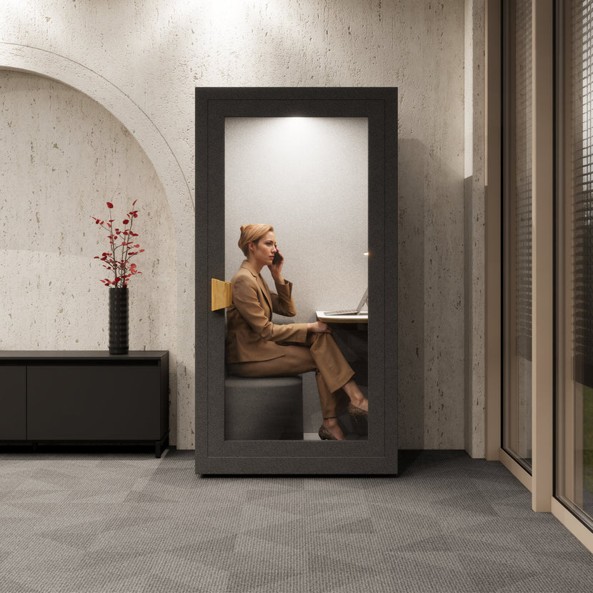 Soundbox calma | Cabina telefonica raschiata, per 1 persona