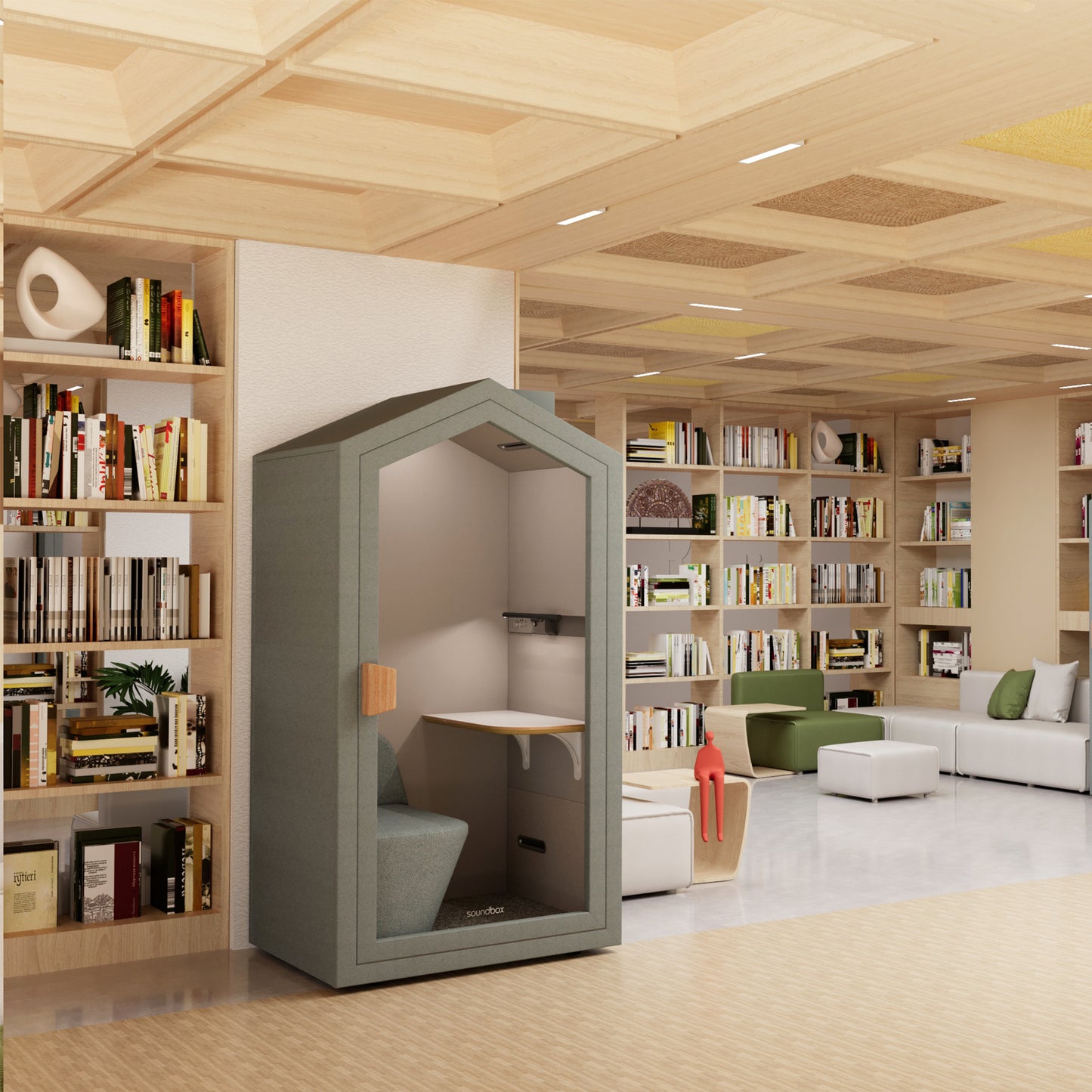 Soundbox House Quiet | Cabina telefonica raschiata, per 1 persona