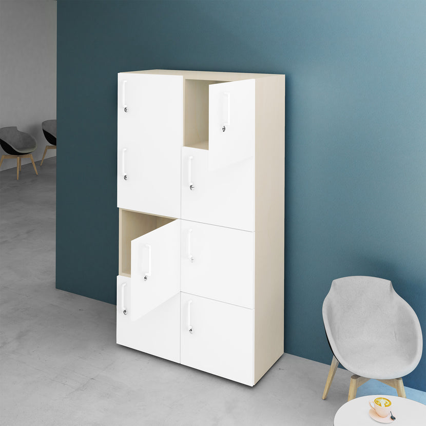 NOVA Broche | 800 x 1092 - 1444 mm (6 - 8 casiers), érable / blanc
