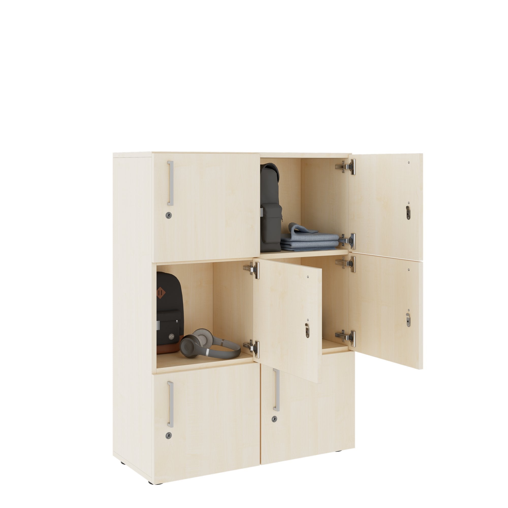 NOVA Spind | 800 x 1092 - 1444 mm (6 - 8 armadietti), acero