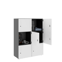 NOVA Spind | 800 x 1092 - 1444 mm (6 - 8 lockers), anthracite / white