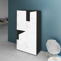 NOVA Spind | 800 x 1092 - 1444 mm (6 - 8 lockers), anthracite / white