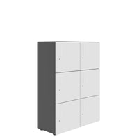 NOVA Spind | 800 x 1092 - 1444 mm (6 - 8 lockers), anthracite / white