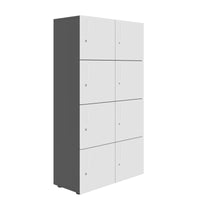 NOVA Spind | 800 x 1092 - 1444 mm (6 - 8 lockers), anthracite / white