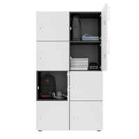 NOVA Spind | 800 x 1092 - 1444 mm (6 - 8 lockers), anthracite / white