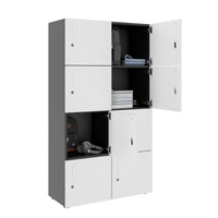 NOVA Spind | 800 x 1092 - 1444 mm (6 - 8 lockers), anthracite / white