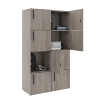 NOVA Spind | 800 x 1092 - 1444 mm (6 - 8 lockers), north oak gray