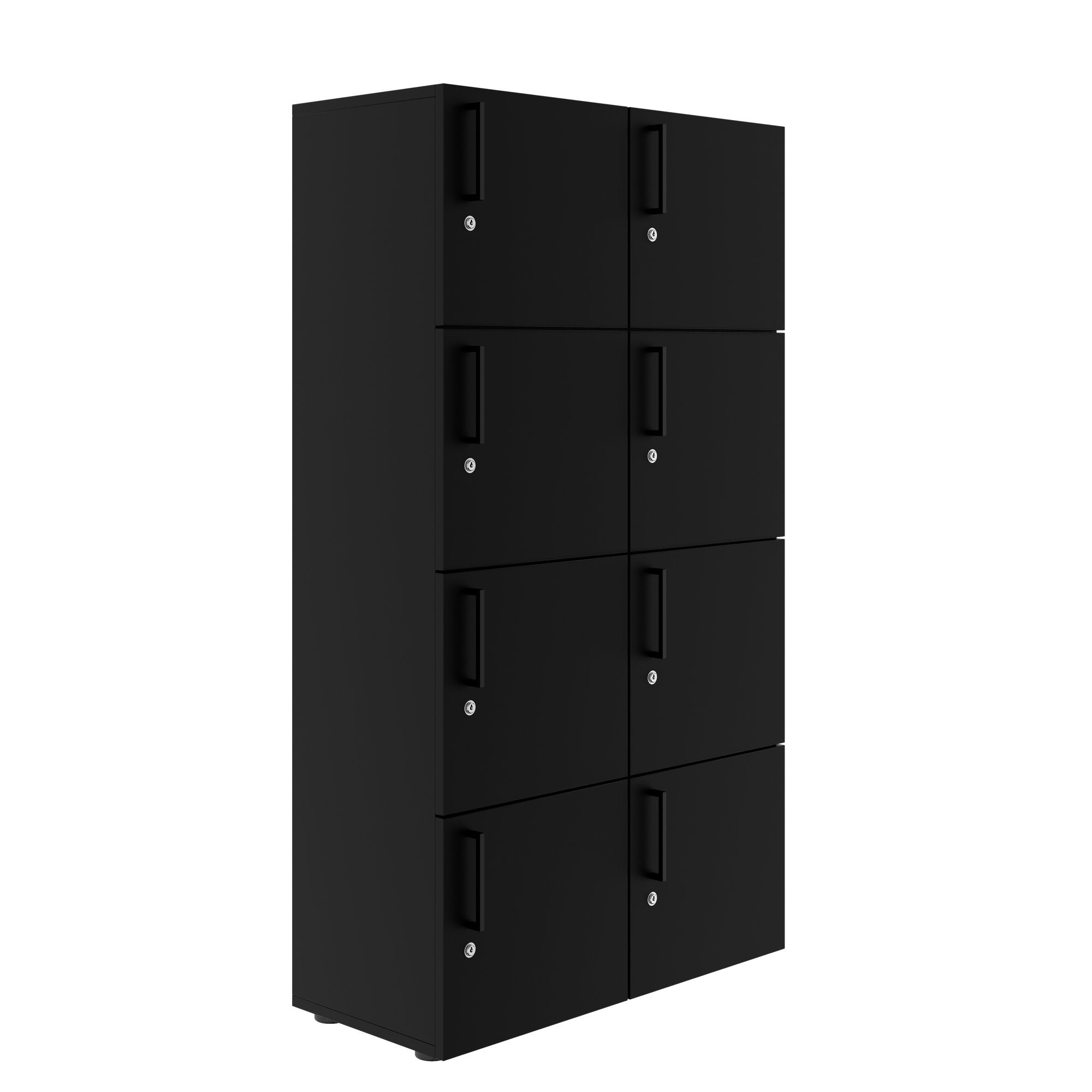 NOVA Spind | 800 x 1092 - 1444 mm (6 - 8 Schliessfächer), Schwarz