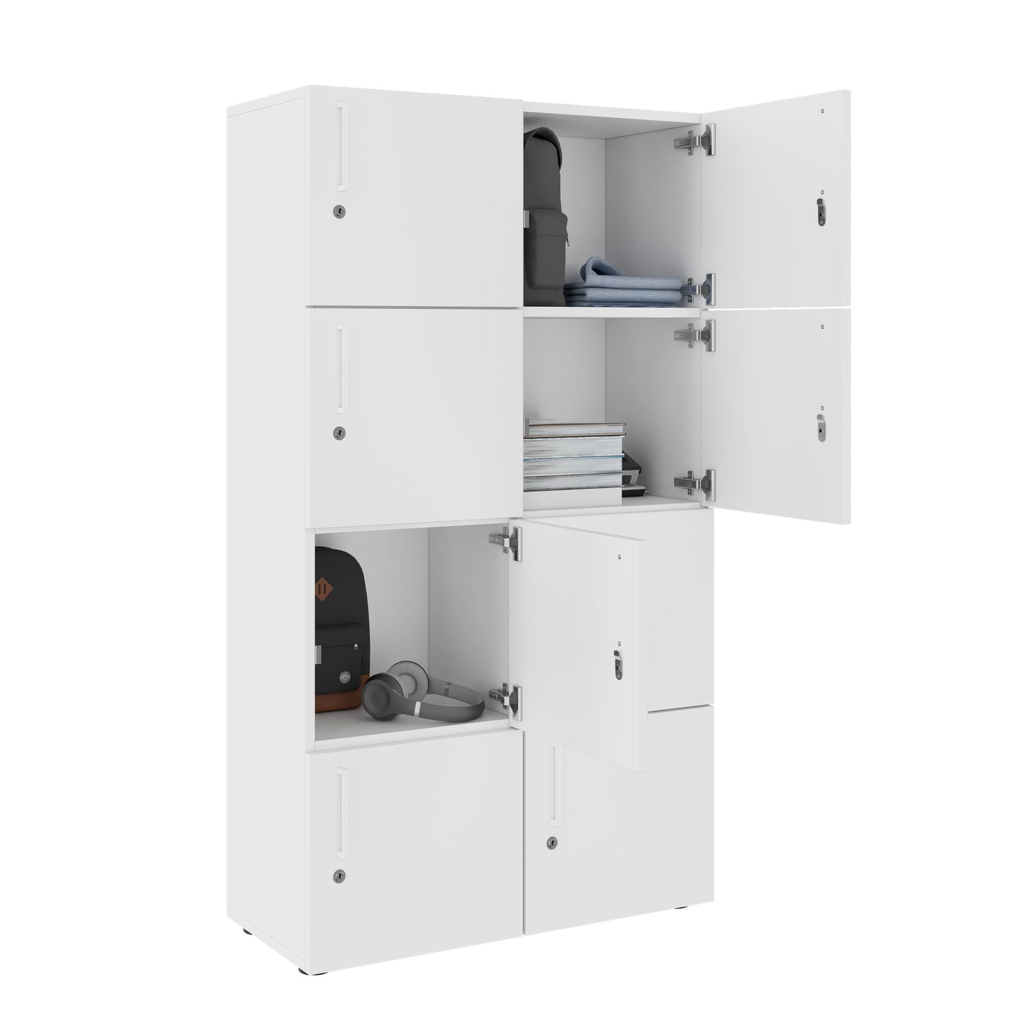 NOVA Spind | 800 x 1092 - 1444 mm (6 - 8 armadietti), bianco