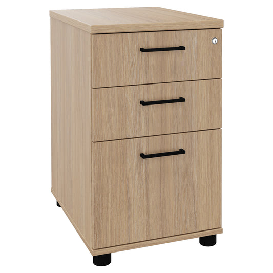 OPTIMA standing container | 600 mm deep, amber oak