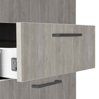 Container Optima Stand | 600 mm di profondità, grigio di quercia nord