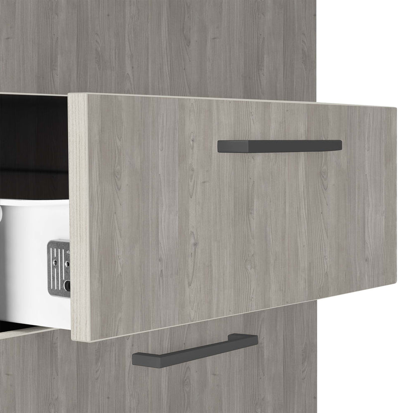 OPTIMA Conteneur de support | 600 mm de profondeur, gris de chêne nord