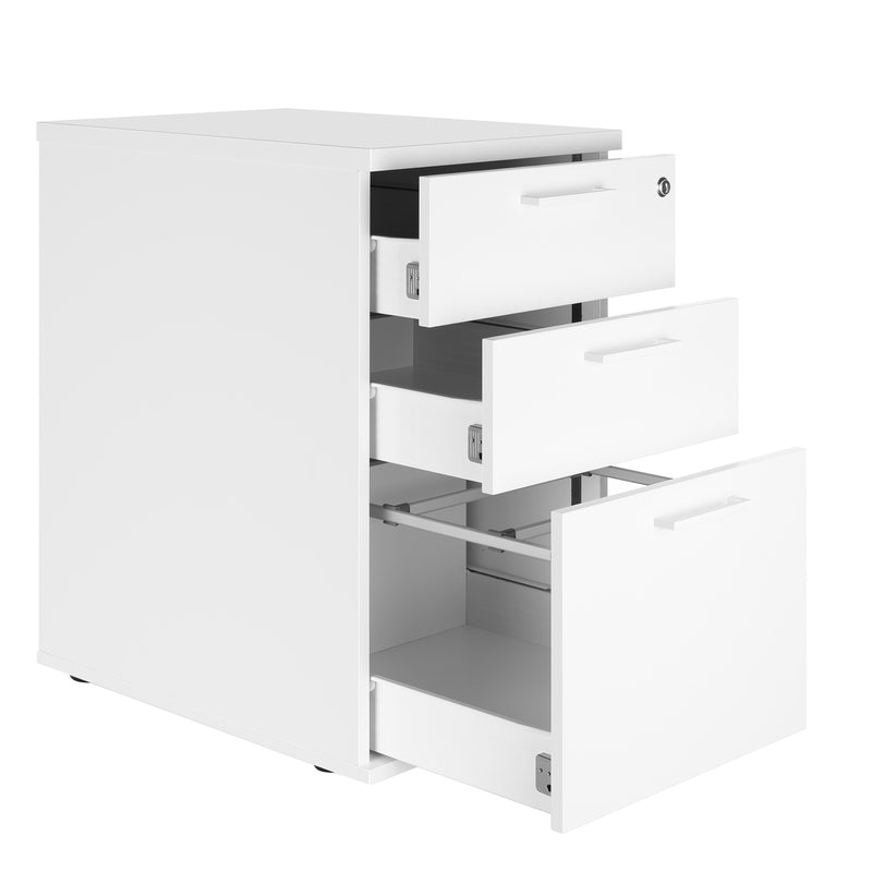 OPTIMA Standcontainer | 600 mm tief, Weiß - 4 Main Image