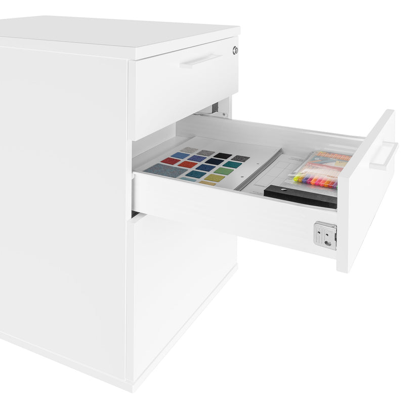 OPTIMA Conteneur de support | 600 mm de profondeur, blanc