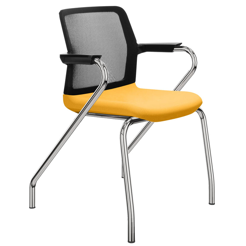 WIND conference chair | Mesh back, stackable, polyester cover LUCIA