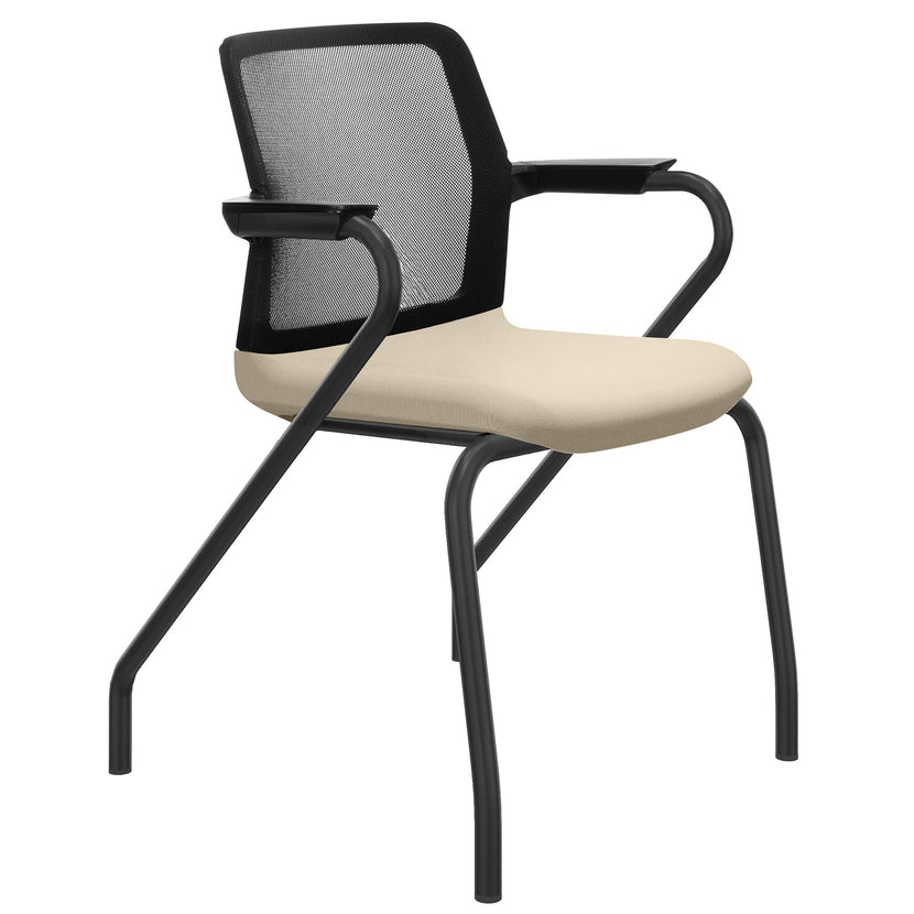 WIND conference chair | Mesh back, stackable, polyester cover LUCIA