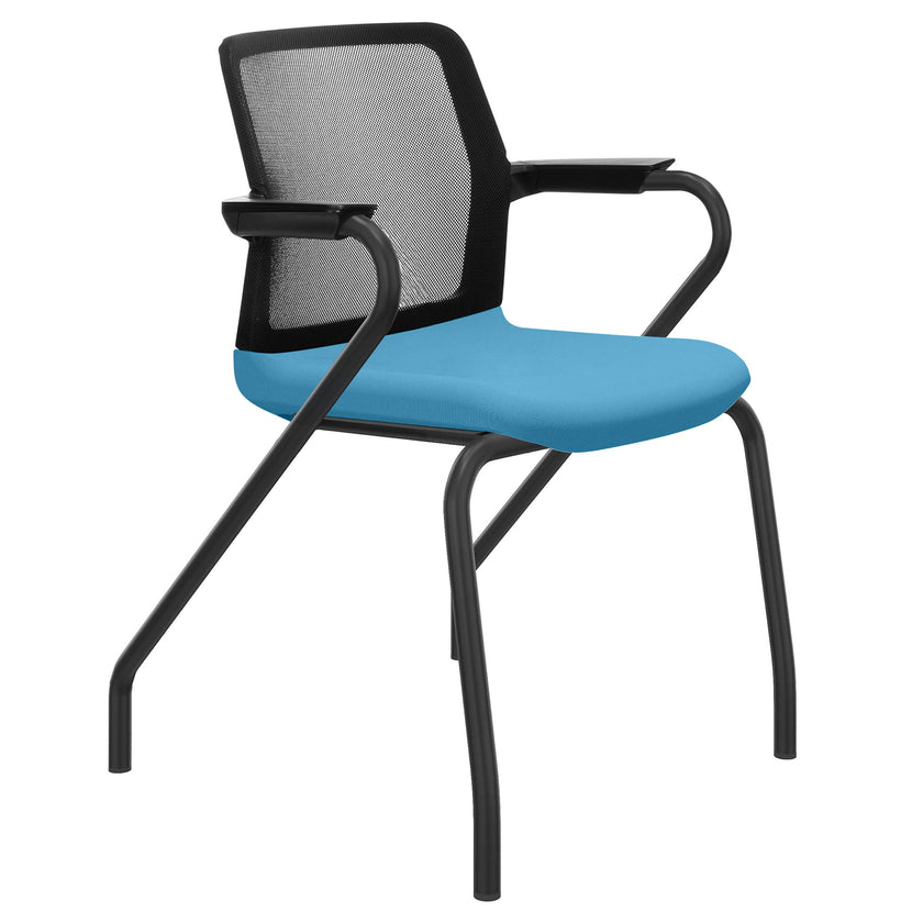 WIND conference chair | Mesh back, stackable, polyester cover LUCIA