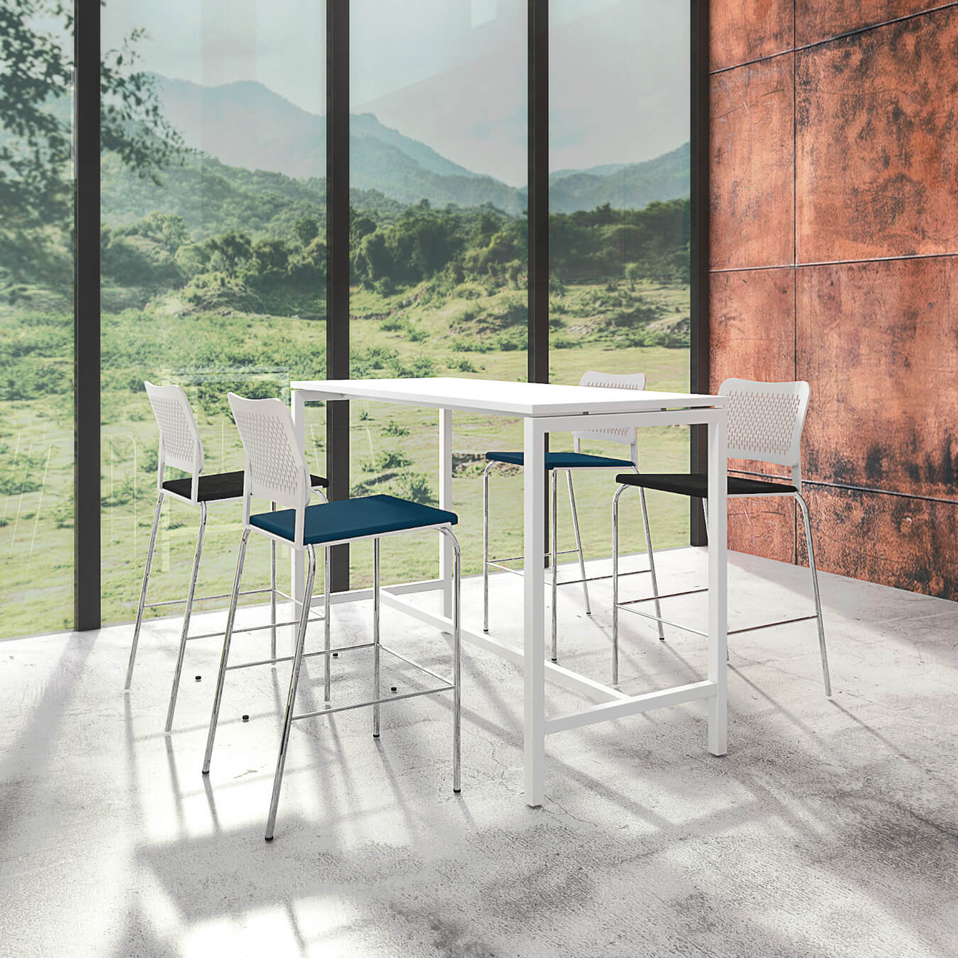 NOVA Tabella alta | 1600 x 700 mm (2 - 4 persone), bianco