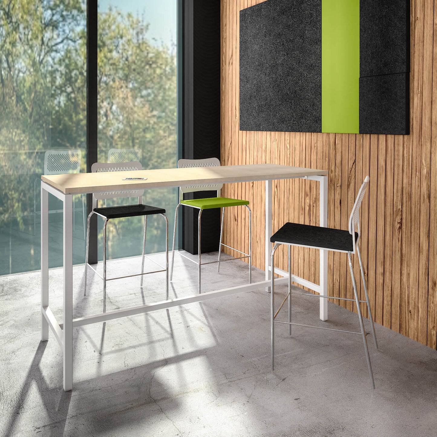 NOVA Hochtisch | 1800 x 700 mm (4 - 6 Personen), Ahorn