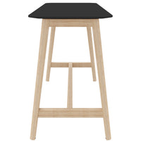 NOVA WOOD high table | Solid wood frame, 1600 x 700 mm, HPL FENIX Black